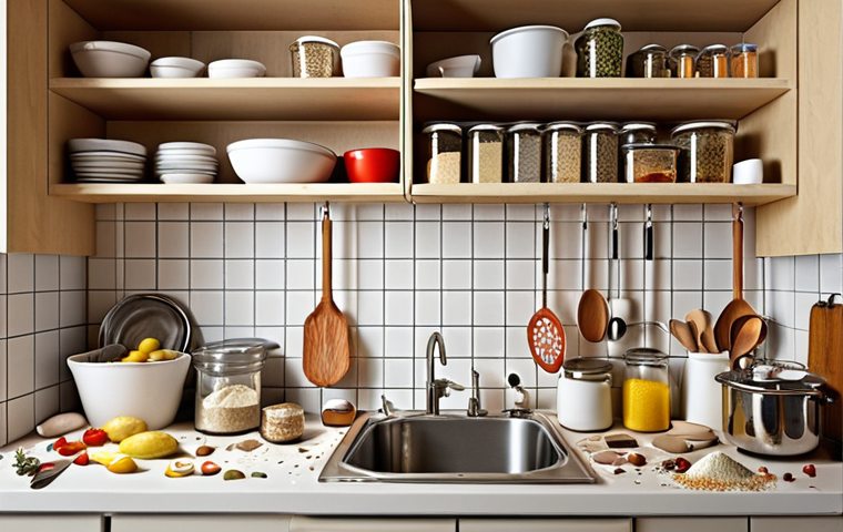 **
Data Preprocessing: A cluttered kitchen with dirty, poorly cut ingredients, transitioning to a clean, organized kitchen with perfectly prepared ingredients, symbolizing the importance of data cleaning and normalization in NLP.
**