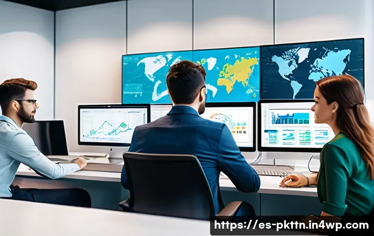 자연어 처리 모델 튜닝에 필요한 기술 스택 - A modern workspace scene featuring a diverse group of professionals collaborating on fine-tuning nat...